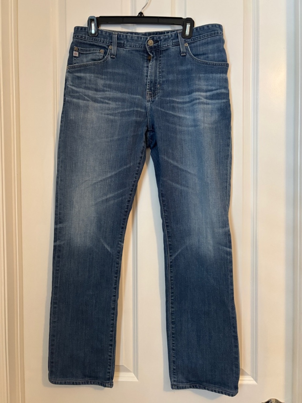 Ag Adriano Goldschmied Men’s Straight Jeans - Medium Blue Wash